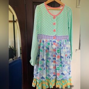 Matilda Jane Umbrella Print Long Sleeve Spring Dress